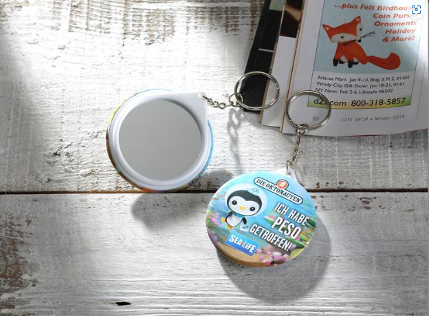 Custom Logo Small Mirror Keychain | Premium Corporate Gifts and Custom Gifts
