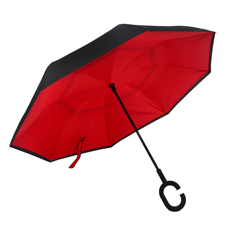 Custom Logo Rainbow Non-Dripping Reverse Umbrella | Premium Corporate Gifts and Custom Gifts