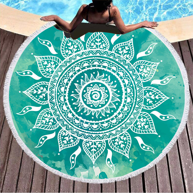 Custom Logo Bohemian Round Printed Beach Mat | Premium Corporate Gifts and Custom Gifts
