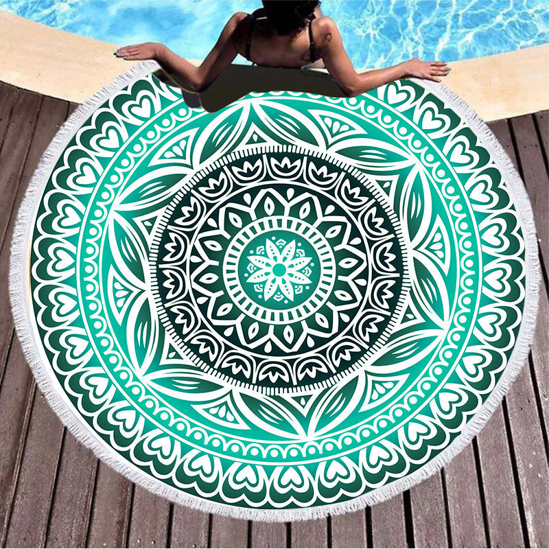 Custom Logo Bohemian Round Printed Beach Mat | Premium Corporate Gifts and Custom Gifts
