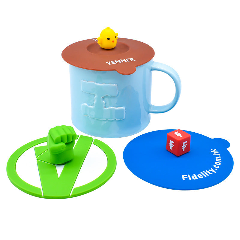Custom Logo Customizable silicone-shaped cup lids | Premium Corporate Gifts and Custom Gifts