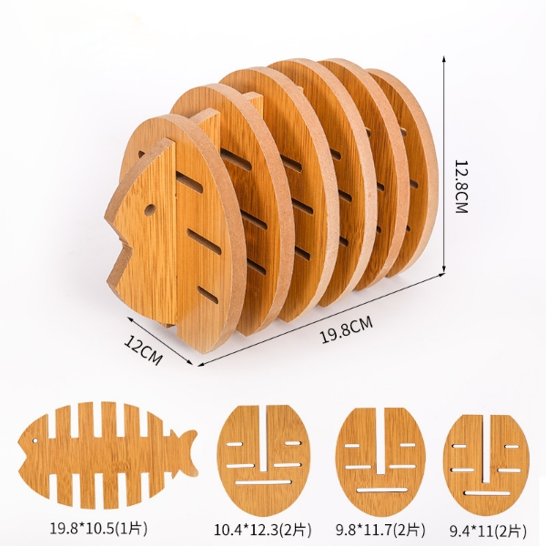 Custom Logo Wood Grain Animal Three-Dimensional Shape Thermal Insulation Mat | Premium Corporate Gifts and Custom Gifts